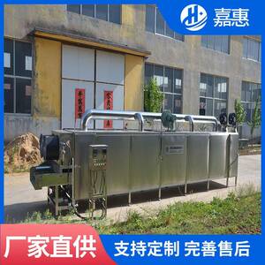全自动网带式大姜片烘干机胡萝卜隧道式烘干线药材烘干设备