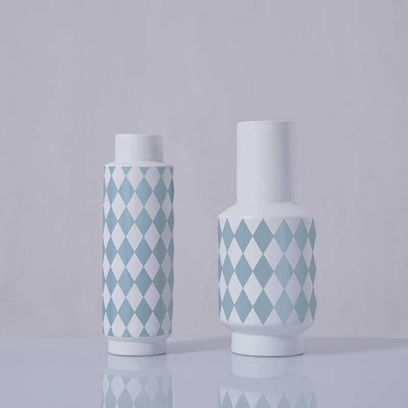 厂家直销北欧简约现代几何图案陶瓷花瓶设计师软装样板房饰品摆件,家居饰品,花瓶,淘宝优惠券,粉丝福利购,淘宝优惠卷