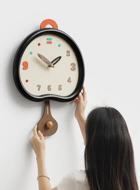 WOZ艺O准M屋免打孔中古风高端钟表挂钟TYOS751O客厅挂墙时钟轻奢