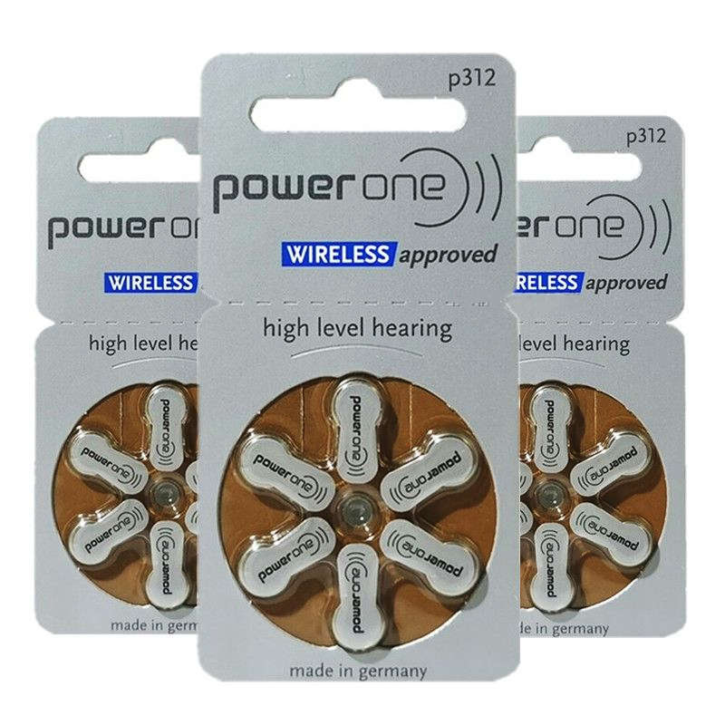 p312powerone声电池听唯纽扣力助听器a312pr41达德国峰电子进口瑞