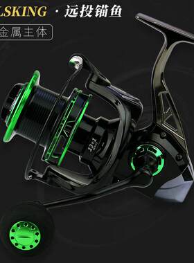 REELSKING 全金属远投轮大号无间隙海竿渔轮纺车鱼线轮海杆锚鱼轮