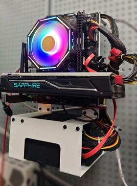 MATX小体积机箱开放式挂壁机架炫酷DIY电脑机箱ITX小机箱ATX电源
