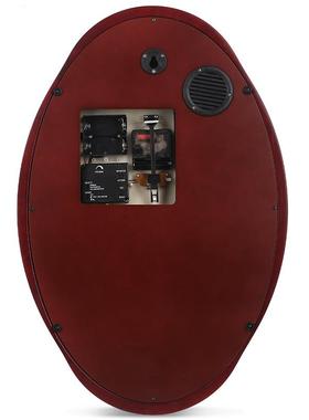 POWE古挂PW1636-1实木复古R音乐钟静音壁钟艺术挂钟仿摇摆时钟163