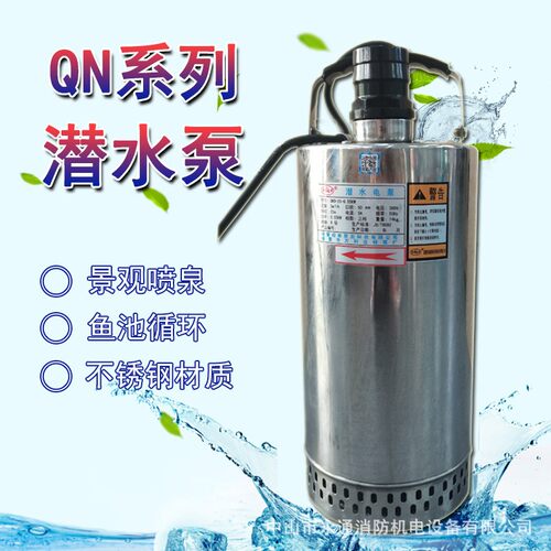 浙江超前不锈钢三相潜水电泵高扬程抽水泵QN15-14-1.1KW喷泉造景