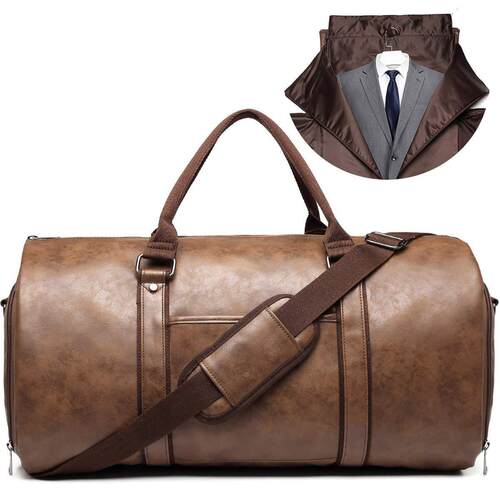Carrying clothing bag, leather clothing luggage bag, conver