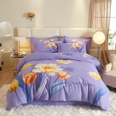 高档高端纯棉加厚100四%纯棉拉丝件套冬被套床单季上简易床用品