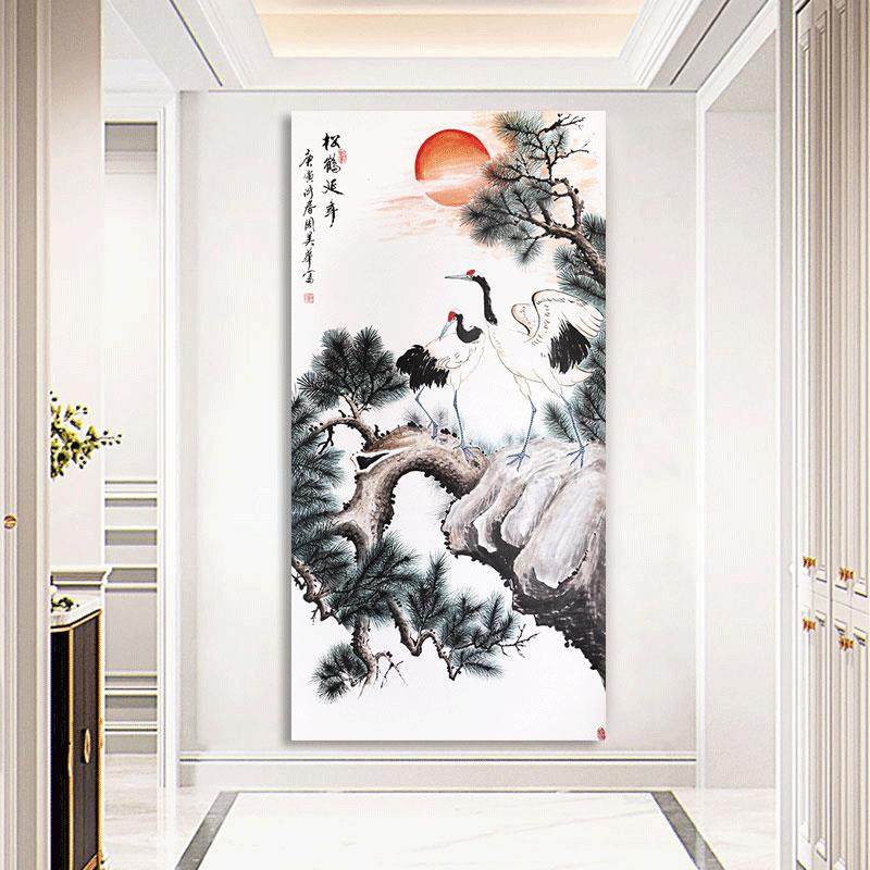 松鹤延年仙鹤福寿祥瑞长寿图海报客厅沙发卧室装饰画墙贴自粘贴画,个性定制/设计服务/DIY,写真/海报印制,淘宝优惠券,粉丝福利购,淘宝优惠卷
