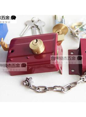 固力正品559 556外装双舌门锁 老式铁木钢门防盗锁 铜锁芯