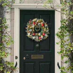Christmas LED Simulation Front Door Wreath 40cm