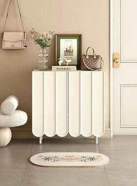 奶风轻奢鞋柜家用门靠墙入户口玄关油柜现代约大容量阳台储AOW简