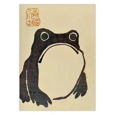 Antique Vintage Matsumoto Hoji Frog Poster Print Japanese W