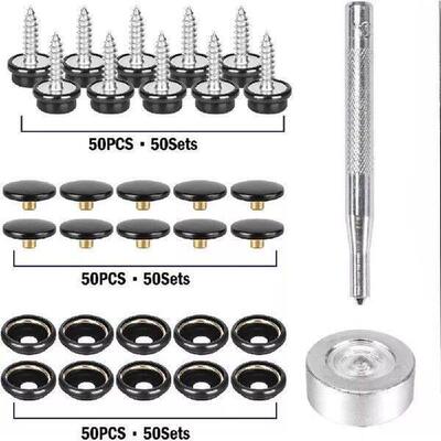 154x Stainless Steel Snap Fastener With Screws for