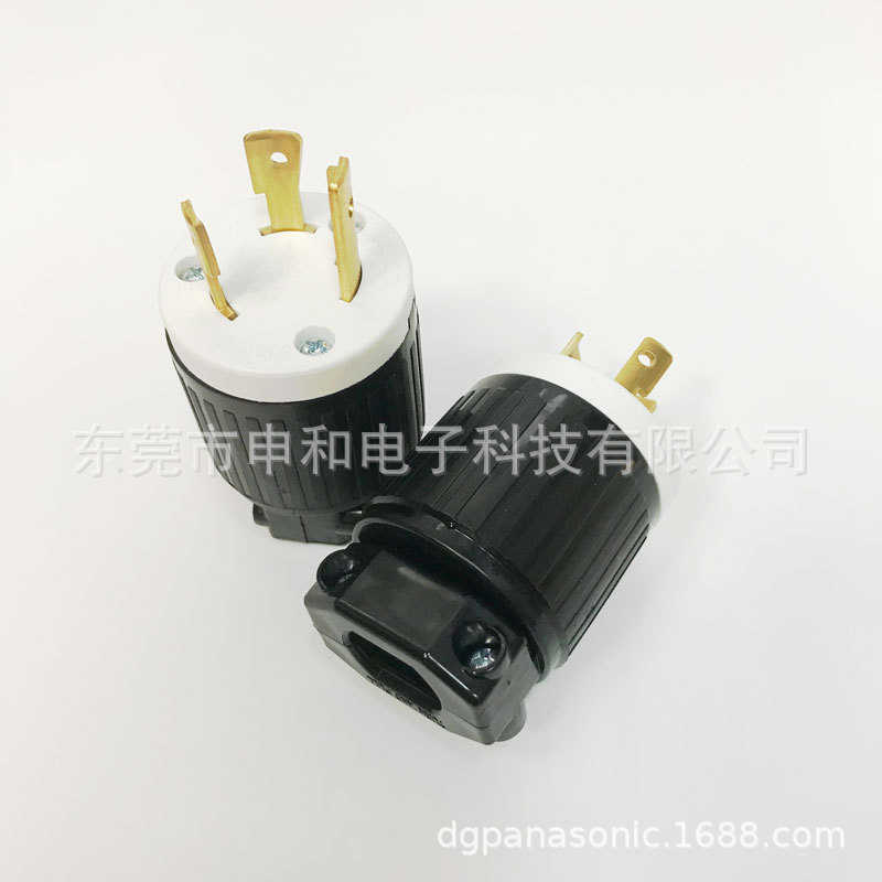 LKEW隆光 30A NEMA引挂式插头UL LK-6332(L6-30P)美规发电机插头