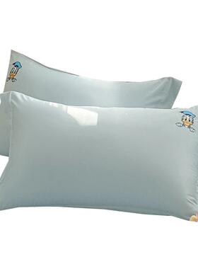BK9K夏天冰丝枕头套一对家用儿童枕芯内胆套双人学生单人水洗