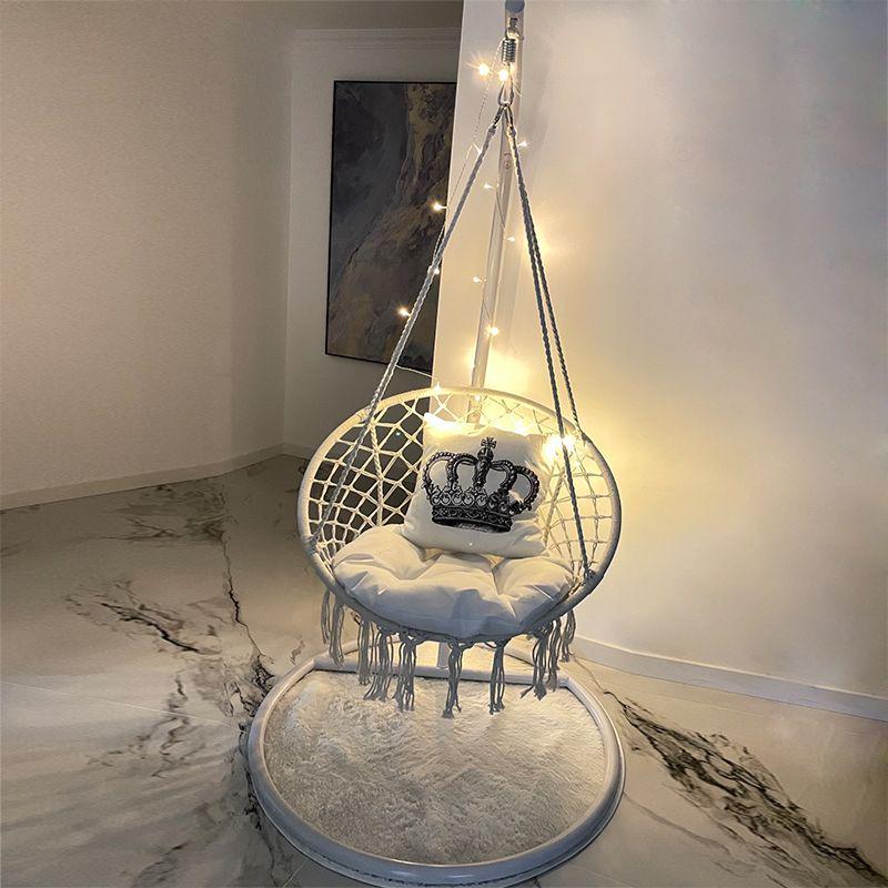 吊篮吊椅网红流苏室内阳台家用休闲懒人摇篮椅棉绳悬挂秋千椅