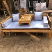 罗汉床实木老榆木中式 禅意沙发床民俗酒店床榻小户型贵妃床茶床