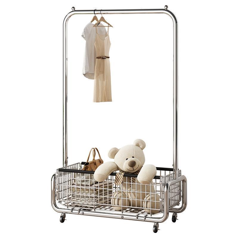 衣架落地卧室2025新款移动衣帽架家内用晾床边晚上放衣挂衣架