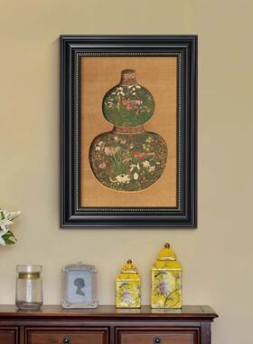 中古风墨竹客厅装饰画中式沙发复古壁画竹子宋代美学入户玄关挂画