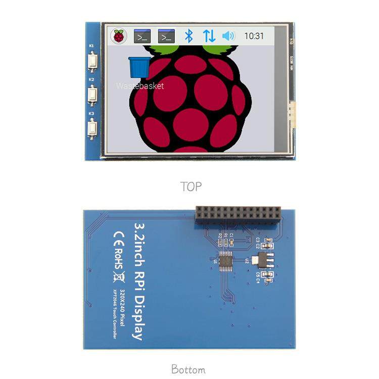 3.2寸树莓派触摸显示屏液晶屏 Raspberry Pi LCD显示器 3B+/4B