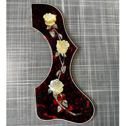 Gibson吉他护板赛璐珞雕刻贝壳镶嵌玫瑰花护板