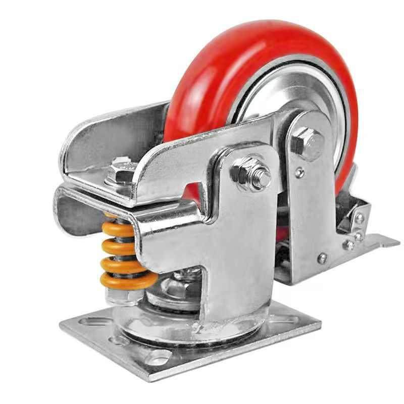 5寸6寸韩式聚氨酯PU弹簧减震万向刹车脚轮防尘静音防缠绕弹簧,标准件/零部件/工业耗材,脚轮,淘宝优惠券,粉丝福利购,淘宝优惠卷