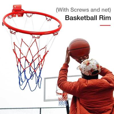 32cm Steel Hanging Basketball Wall Basketball Rim With Screw