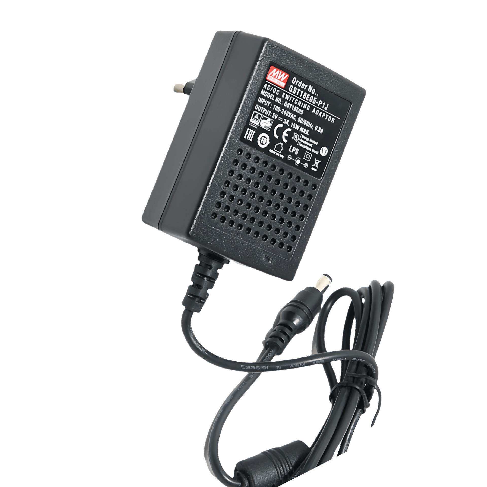 明纬电源GST18E12-P1JAC-DC高信赖性绿色工业用18W适配器