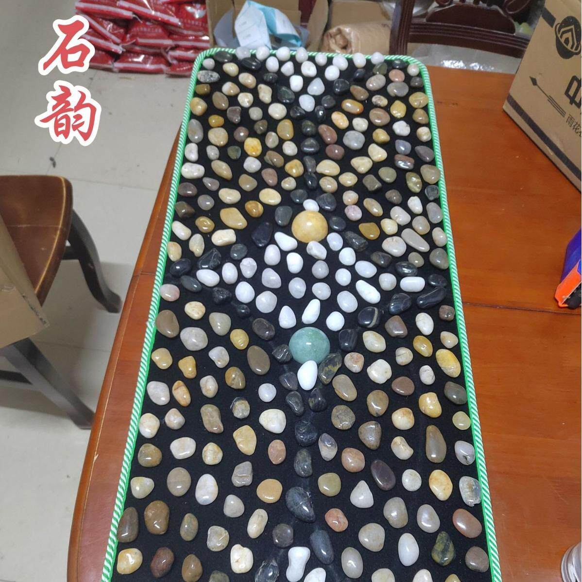 雨花石一体足底按摩垫石子路石材垫子石头路鹅卵石步道