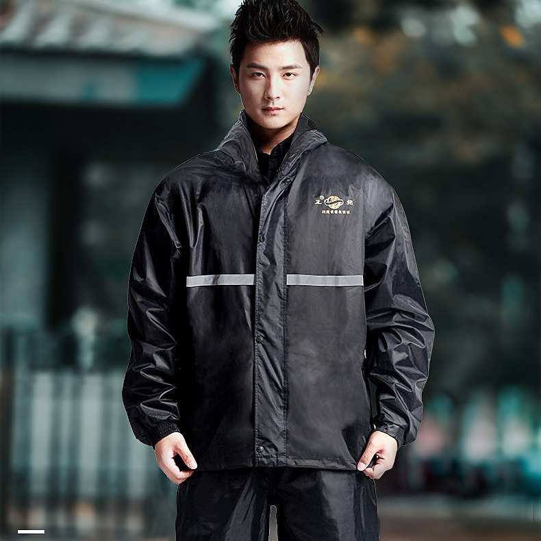 正招徙步加厚牛津雨衣雨裤  厂家批发分体式劳保反光雨衣套服