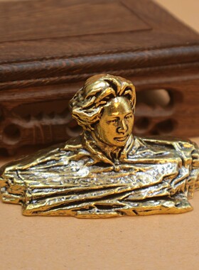 2026黄铜翻砂青年伟人铜像长沙橘子洲头长城工艺品办公室家居桌面