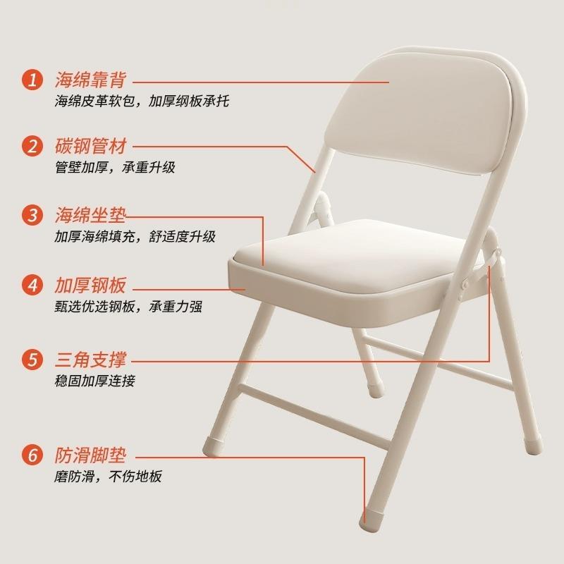 折叠靠背椅电脑家用椅子凳子学生宿舍办公室宿舍会议座椅舒适耐久图片