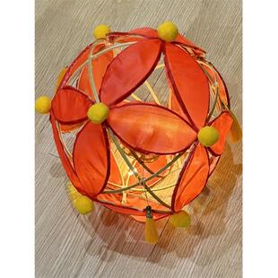 非遗滚灯diy材料 手工制作传统绣球灯笼竹编花灯汉服拍摄装饰道具