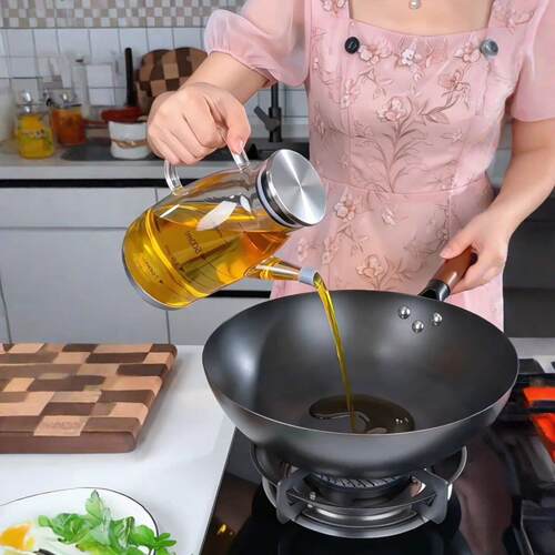 高硼硅玻璃油壶厨房不易挂油耐高温油瓶家用食品级大容量鹰嘴油罐