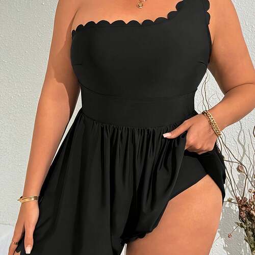 Womens Plus Size Fashion Elegant Solid Color Nightclub Style
