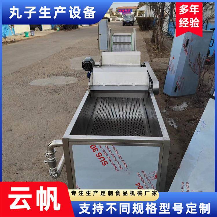 云帆丸子线加工厂家鱼丸蒸煮线海鲜鱼丸线全自动
