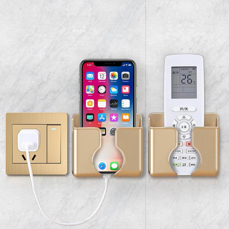 遥控器手机充电收纳盒床头放电视空调壁免打孔挂式挂袋挂架置物架,收纳整理,桌面收纳盒,淘宝优惠券,粉丝福利购,淘宝优惠卷