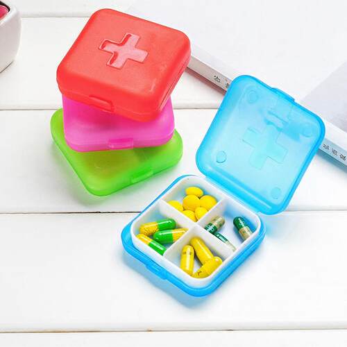 Supply New Version Travel-Specific Cross Four-Grid Pill Box