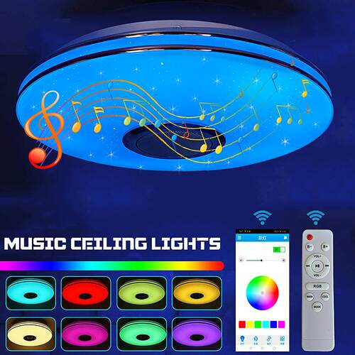 2024蓝牙音乐吸顶智能app控制简约温馨现代圆形led灯吸顶灯