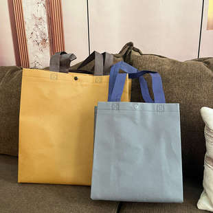 网红袋子暗扣高档无纺布服装店手提袋环保袋定制购物手拎袋子