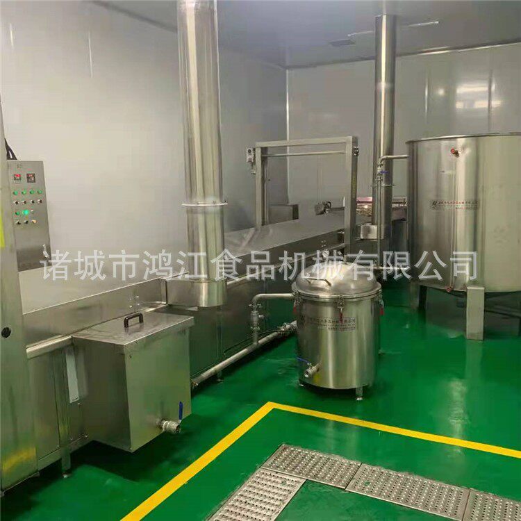 全自动炸蛋机 带签土豆片油炸设备商用 连续式面包片油炸流水线