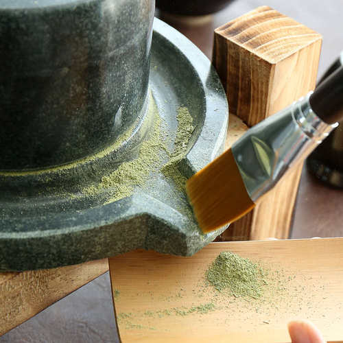 宋代点茶石墨青石磨茶叶磨豆浆豆腐家用研磨茶粉复古功夫石磨套装