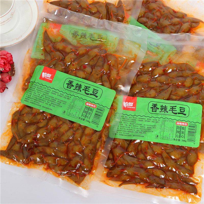 首倡香辣毛豆湖南特产大包卤味素食网红休闲零食小吃即食熟食