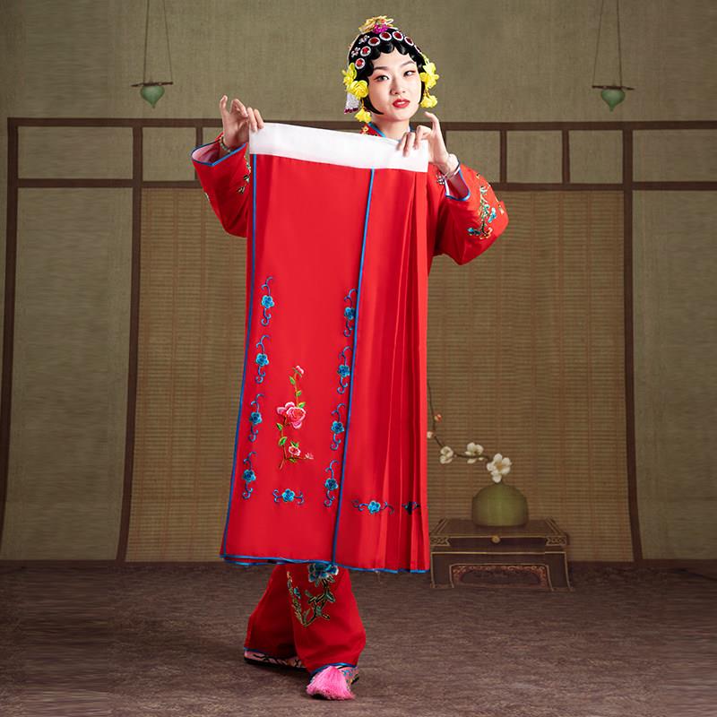 京剧越剧服装女花旦青衣小姐腰袋大飞裙大百褶裙马脸裙话剧裙