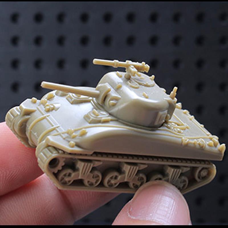 谢尔曼坦克1比144模型德4D拼装玩具1/144t804d模型虎式kv2t34美二