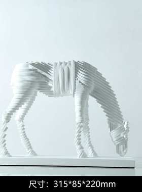 会样板房摆件台软装酒店骏马雕塑动物ktv接待电视柜吧台所售楼部