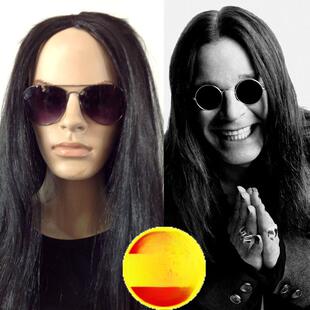 2025新款Ozzy奥兹·奥斯朋摇滚舞台表演迪吧舞厅夜店黑长直男假发