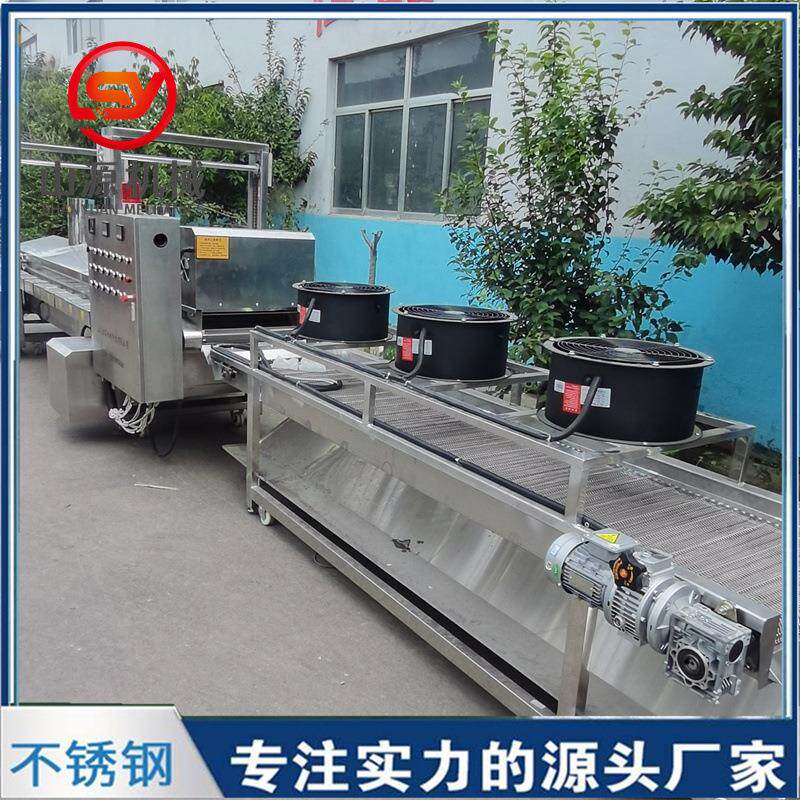 全自动脆皮豆腐干油炸机 电加热腐竹油炸设备 兰花干油炸机器