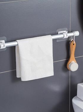 2 Pack Curtain Rod Hook and Clamp Fixator, No-Drill Adhesive