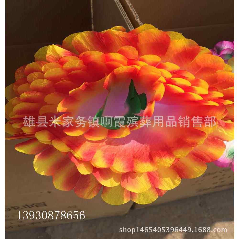 鑫鹏殡葬用品 加工生产 拷贝纸花头 26公分 双底7片半 花圈用品