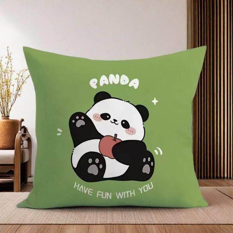 十字绣2025新款熊猫抱枕三边拉链简单满绣可爱卡通客厅夏季汽车套